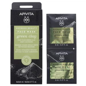 Apivita Ex. Beauty Μάσκα Πράσινος Άργιλος 2X8ml