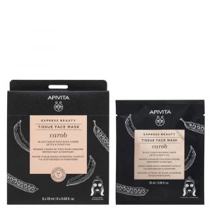 Apivita Express Beauty Tissue Μάσκα Carob 6X20ML