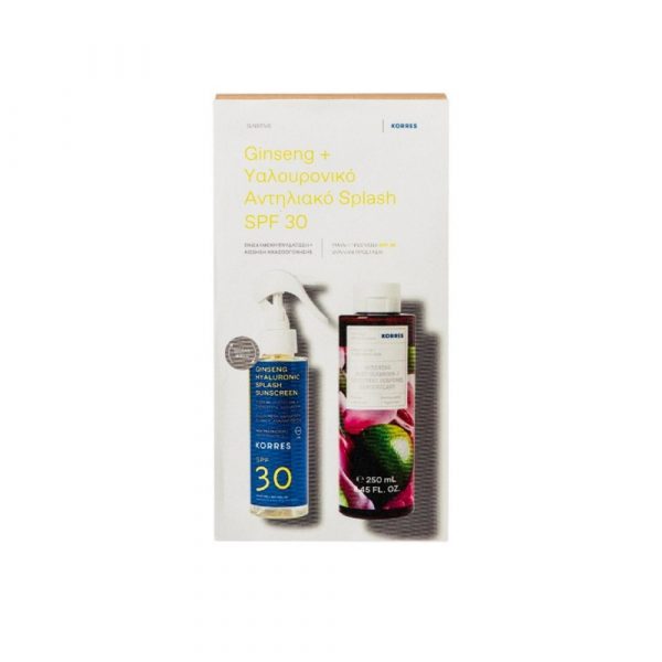 Korres Ginseng + Υαλουρονικό Αντηλιακό Splash Spf30 + Prοmo (+Αφρόλουτρο Ginger Μοσχολέμονο)