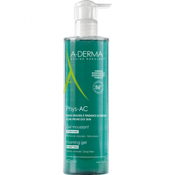 Aderma Phys-Ac Gel Moussant Purifiant (Με Αντλία) 400 ml Promo (-15%)