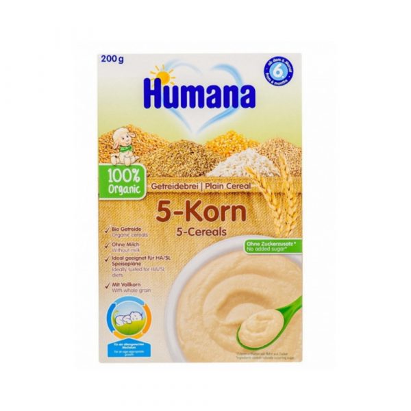 Humana 5 Δημητριακά Βιολογικό 200Gr