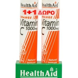 Health Aid Vitamin C 1000Mg Orange Eff. 20S Promo (+Vitamin C1000Mg Δώρο)