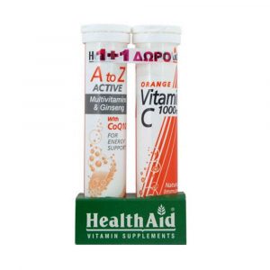 Health Aid Α-Ζ Active Multi+Q10 Eff. 20T Promo (+Vitamin C1000Mg Δώρο)