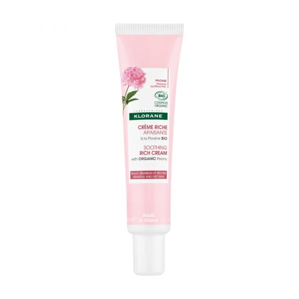 Klorane Pivoine Bio Creme Riche Apaisant 40ml