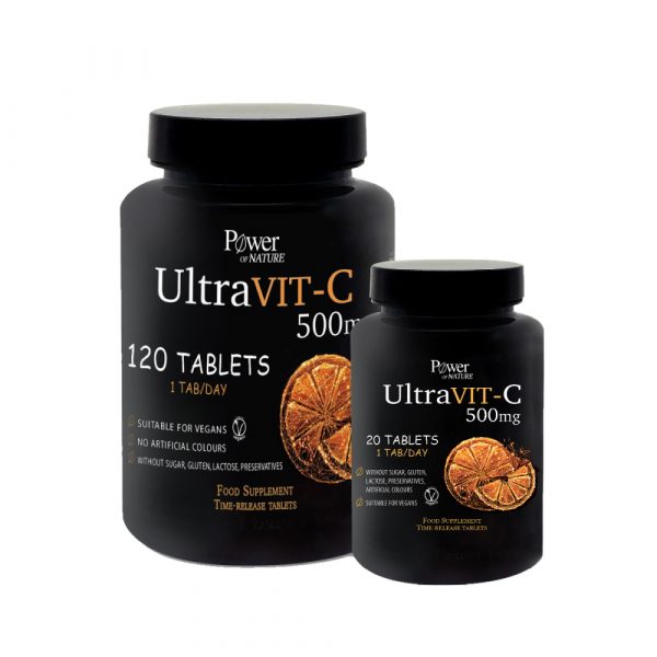 Power Sport Ultravit-C 500Mg 120 Tabs Promo (+ Δώρο Ultravit-C 500Mg 20 Tabs)