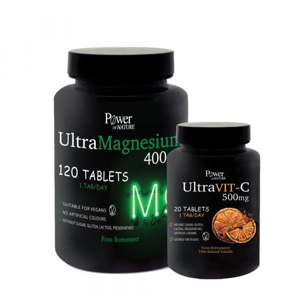 Power Sport Ultra Magnesium 120S Promo (+ Δώρο Ultra Vit-C500Mg 20S)