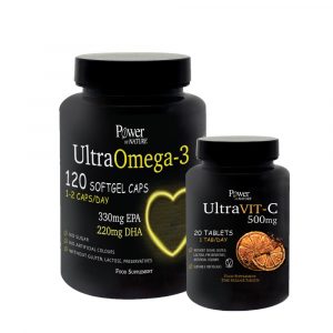 Power Sport Ultra Omega-3 120S Promo (+ Δώρο Ultra Vit-C500Mg 20S)