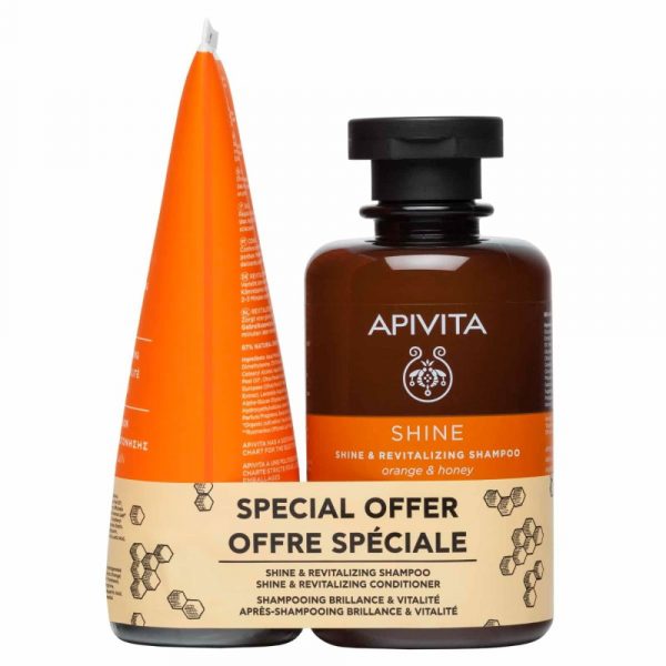 Apivita Shine And Revitalizing Orange And Honey Shampoo 250ml Promo (+Conditioner 150ml)