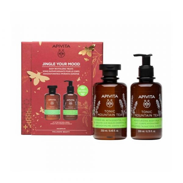 Apivita Jingle Your Mood: Tonic Mountain Tea Αφρόλουτρο 250ml Promo (+Γαλάκτωμα Σώματος 200ml)