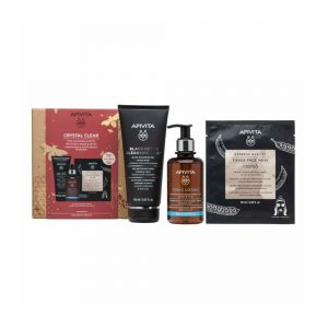 Apivita Crystal Clear: Gel Καθαρισμού 150ml Promo (+Λοσιόν 200ml & Express Mask Χαρούπι 20ml)