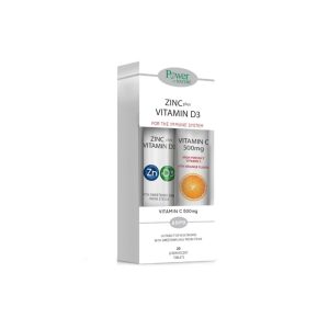 Power Zinc Plus Vitamin D3 Stevia 20S Eff. Tabs promo (+Δώρο Vitamin C 500Mg 20S Eff. Tabs)
