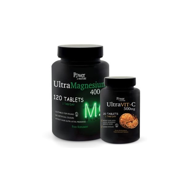 Power Ultra Magnesium 120S Tabs + Ultravit-C 500Mg 20S Tabs