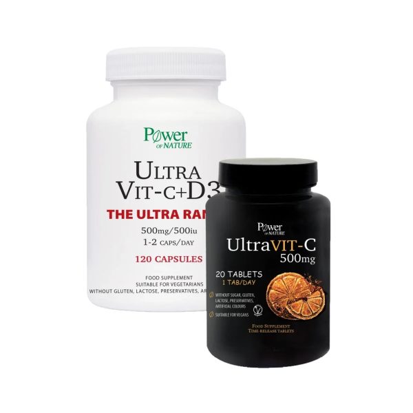 Power Ultravit-C + D3 500Mg / 500Iu 120S Caps promo (+Ultravit-C 500Mg 20S Tabs)