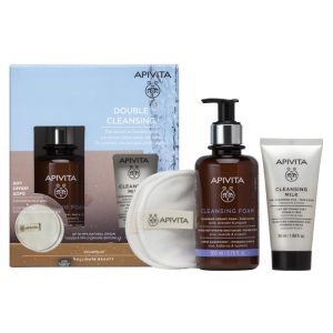 Apivita Set Apivita Cleansing Foam Olive & Lavender Foam Promo (+Mini Cleansing Milk 50ml)