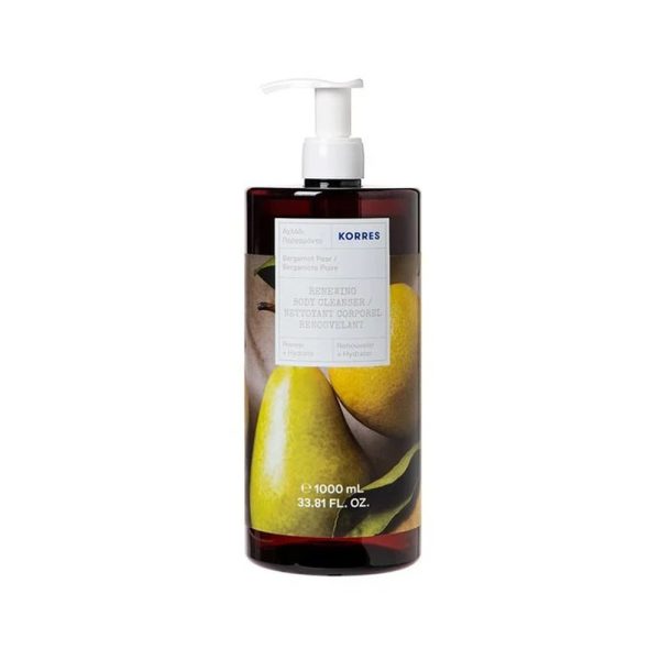 Korres Bergamot Pear Body Cleanser 1Lt Wrap