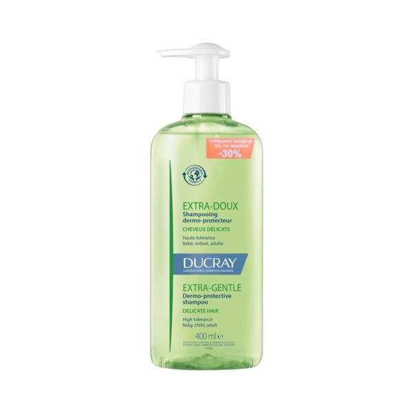 Ducray Extra-Doux Shampoo Με Αντλία 400ml-Promo (30%)