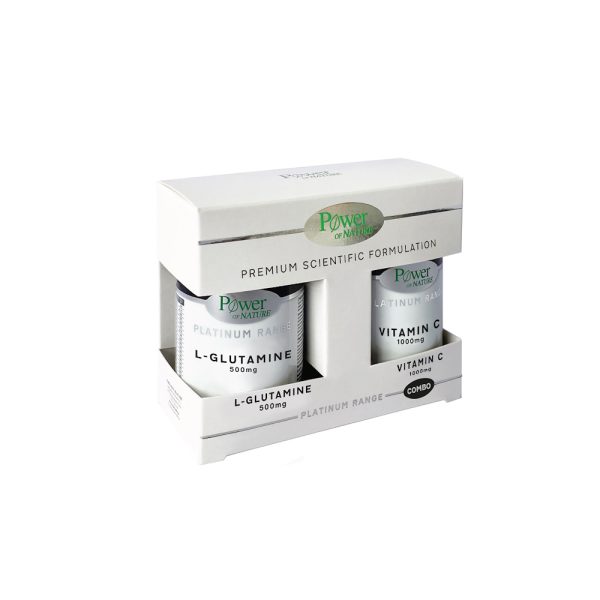 Power Platinum L-Glutamine 500Mg 30S + Vitamin C 1000Mg 20S