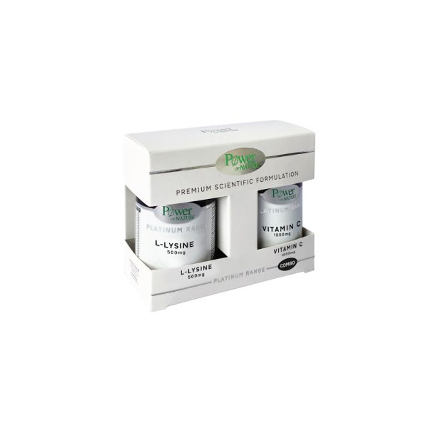 Power Platinum L-Lysine 500Mg 30S + Vitamin C 1000Mg 20S