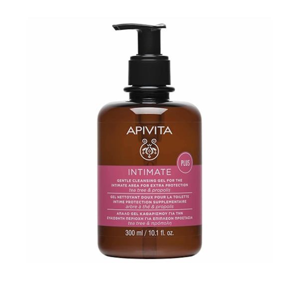 Apivita Intimate Plus - Απαλό Gel Καθαρισμού Για Την Ευαίσθητη Περιοχή Με Tea Tree & Πρόπολη 300ml