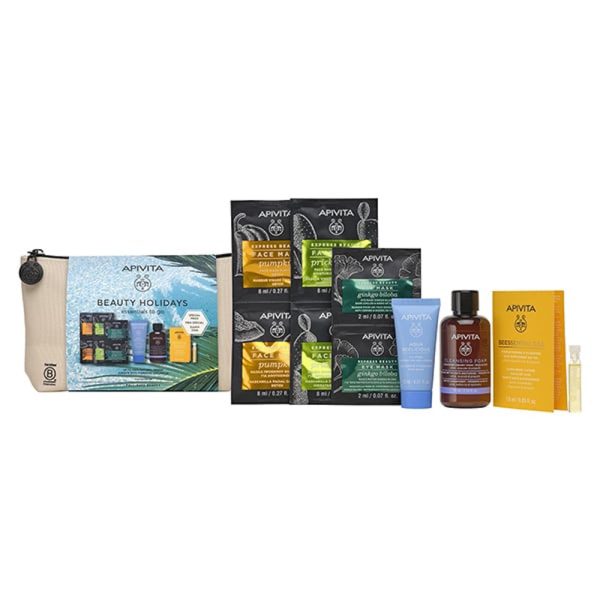 Apivita Beauty Holidays:Aqua Beelicious Κρέμα Gel Ελ.Υφής 75ml Promo (+Αφρός 15ml& Έλαιο 1.6ml & Mάσκες)