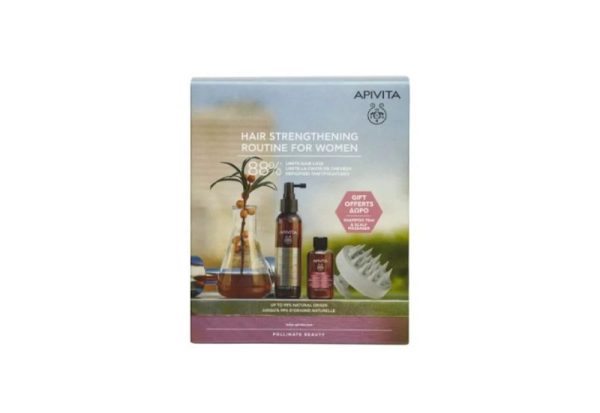 Apivita Λοσιόν Κατά Της Τριχόπτωσης 150ml Promo (+Δώρο Τον. Σαμπουάν Για Γυναίκες Μινι 75ml & Βούρτσα)