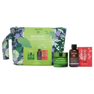 Apivita Bee Radiant Κρέμα 50ml Pr (+Δώρο Μίνι Αφρος 75ml&Bee Sun Safe Κρέμα Gel Spf50 2ml)