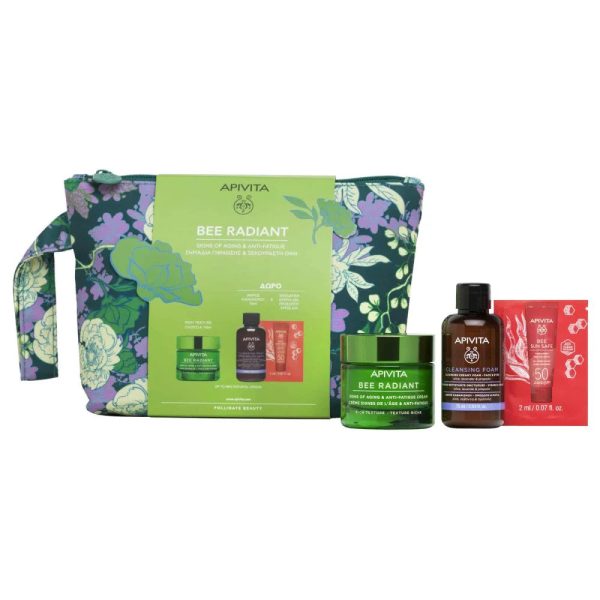 Apivita Bee Radiant Κρέμα 50ml Pr (+Δώρο Μίνι Αφρος 75ml&Bee Sun Safe Κρέμα Gel Spf50 2ml)
