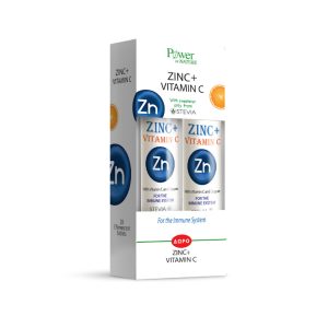 Power Zinc+C 500Mg Stevia 20S Αναβράζουσα Promo (1+1 Δώρο)