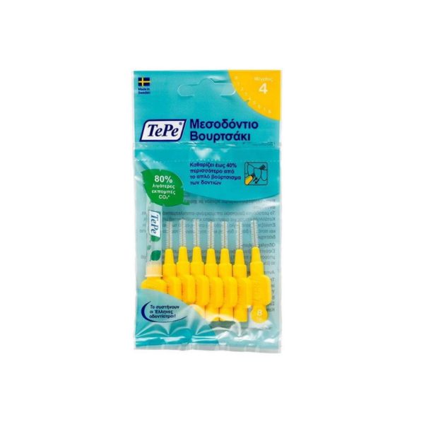 Tepe Μεσοδόντια 0,70mm Κίτρινο Fine 8τμχ.