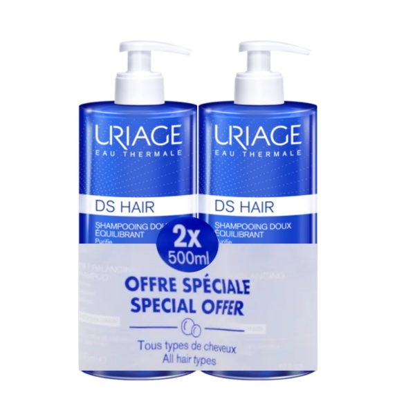 Uriage Ds Hair Balancing Shampoo 500ml Promo (X2)