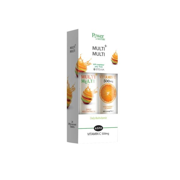 Power Health Multi+Multi Stevia 20S + Δώρο Vit C500Mg 20S