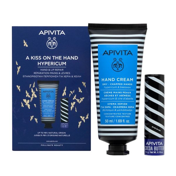 Apivita Promo A Kiss On The Hand Hypericum: Κρέμα Χεριών Για Ξηρά - Σκασμένα Χέρια 50ml & 4,4G