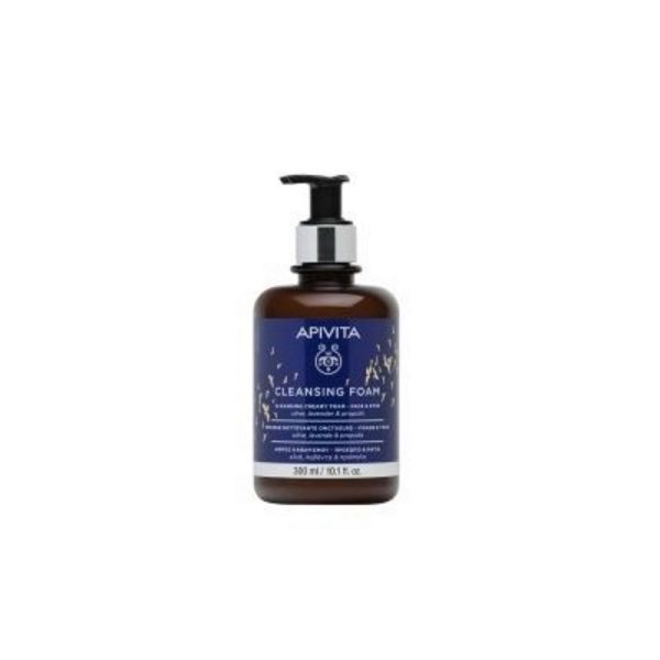 Apivita Promo Limited Edition Κρεμώδης Αφρός Καθαρισμού Για Πρόσωπο & Μάτια Με Ελιά & Λε 300ml
