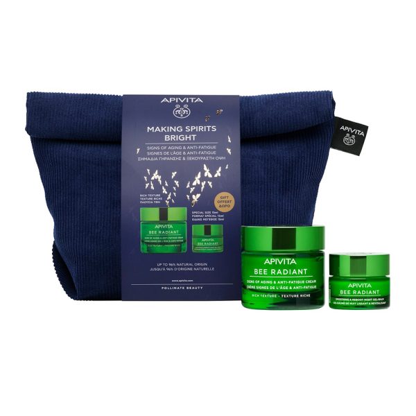 Apivita Proμο Making Spirits Bright: Bee Radiant Κρέμα-Gel Πλούσιας Υφής Με Δώρο Gel-Bal