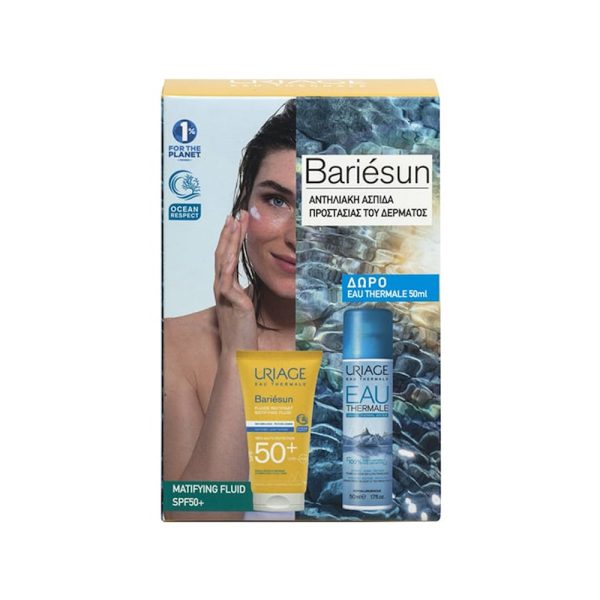 Uriage Bariesun Spf50+ Fluid Mat 50ml Promo (+Eau Thermale 50ml)