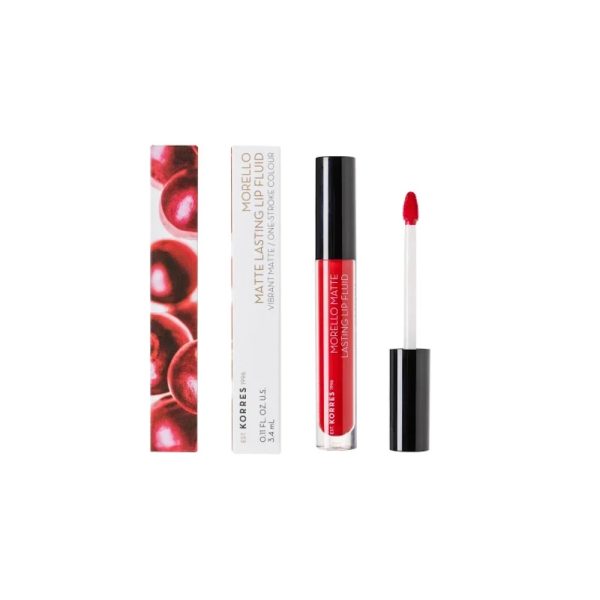 Korres Morello Matte Lasting Lip Fluid 58 Red Clay 3,4ml