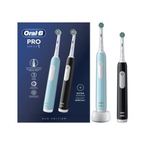 Oral B Pro1 Black-Blue Duo