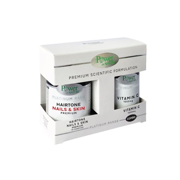 Power Health Platinum Hairtone Nails & Skin Premium 30S + Vitc 1000Mg 20S