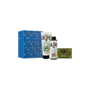 Korres Olive Ginger Mint Shower Gel 250ml & Body Cream 200ml Olive Balm Soap 250Gr