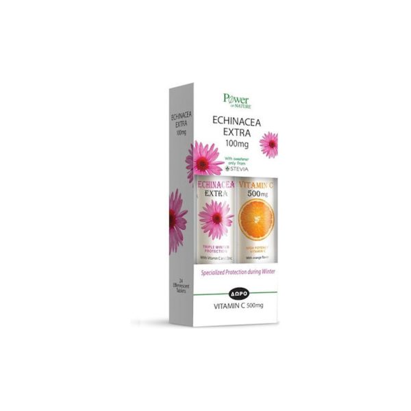 Power Echinacea Extra Με Στεβια + Vitamin C500mg 