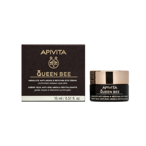 Apivita Queen Bee Κρέμα Ματιων Απόλυτης Αντιγήρανσης & Αναζώογονησης 15ml
